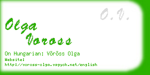 olga voross business card